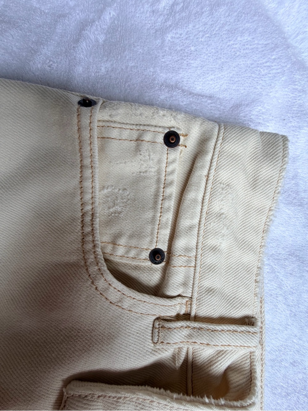 We The Free Cream High-Rise Button-Front Shorts - Picture 6 of 8